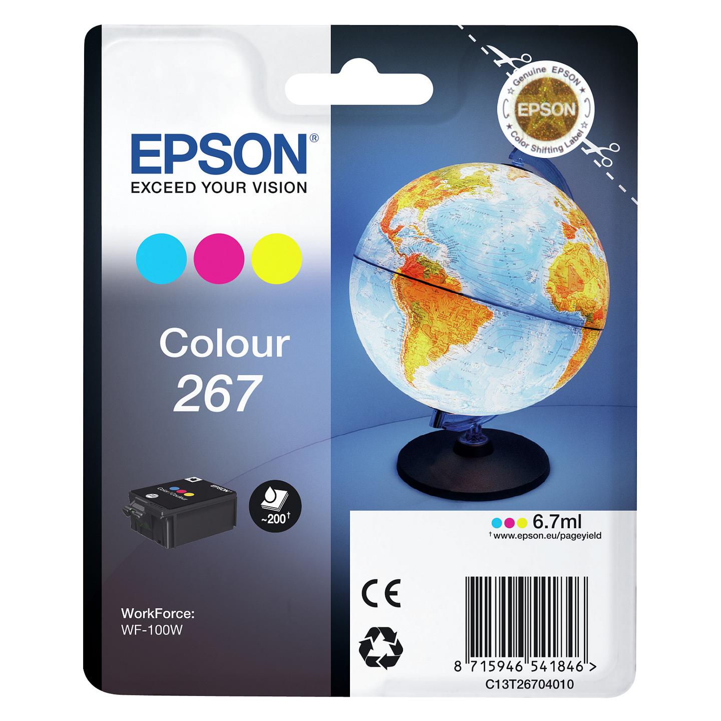 Ink Epson 267 Globe, 6.7 ml, 3 ngjyra - Shumëngjyrëshe