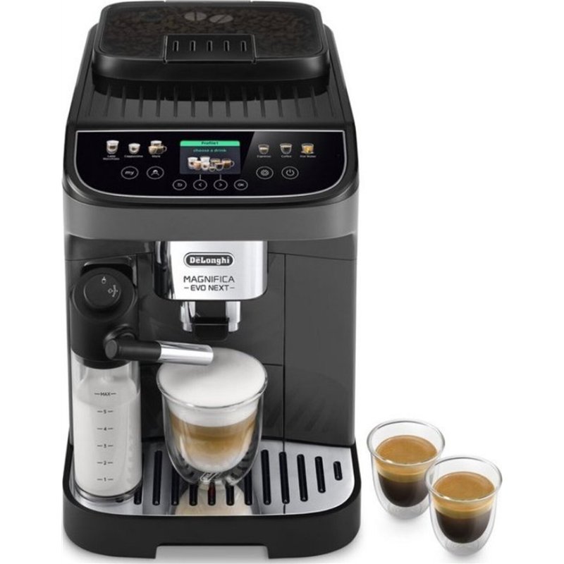 Aparat për kafe De'Longhi Magnifica Evo Next / Auto / 15 Bar / 1.8L – Hiri/Zezë - 1