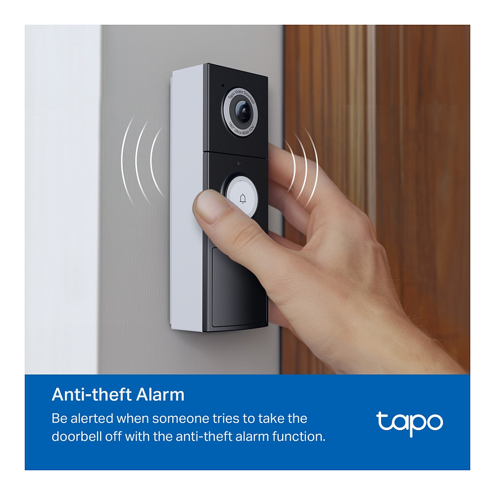 Kamerë Sigurie IP CCTV TP-Link Tapo D235 / Video Doorbell / 5MP / 2560×1920 / Wi-Fi / IP66 - Bardhë/Zezë - 7