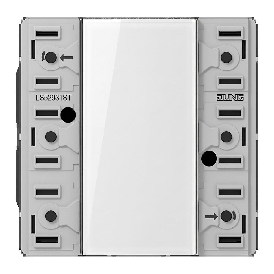 Sensor Butonash KNX JUNG LS 5293 1ST, 3-funksional, 6 Pika Komandimi, Sensor Temperature, LED Statusi, KNX Secure, F50