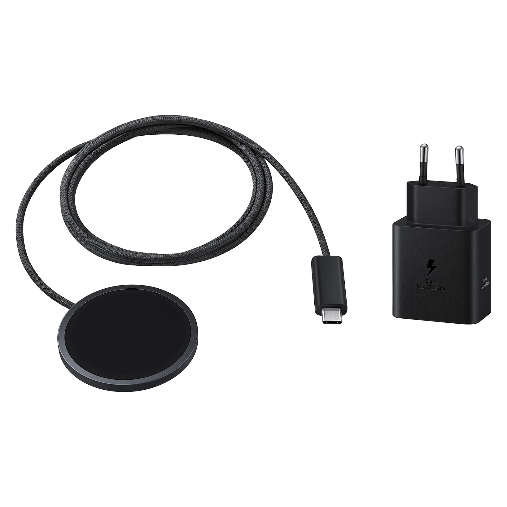 Aksesorë për telefon Samsung / Wireless Charger / Fast Charging / 1.5m / USB – Gri - 5