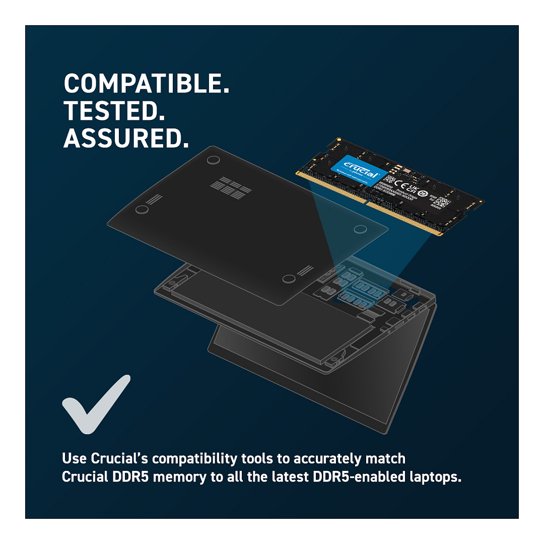 RAM DDR5 Crucial Kit / 64GB (2×32GB) / 5600 MHz / CL46 / SO-DIMM - 5