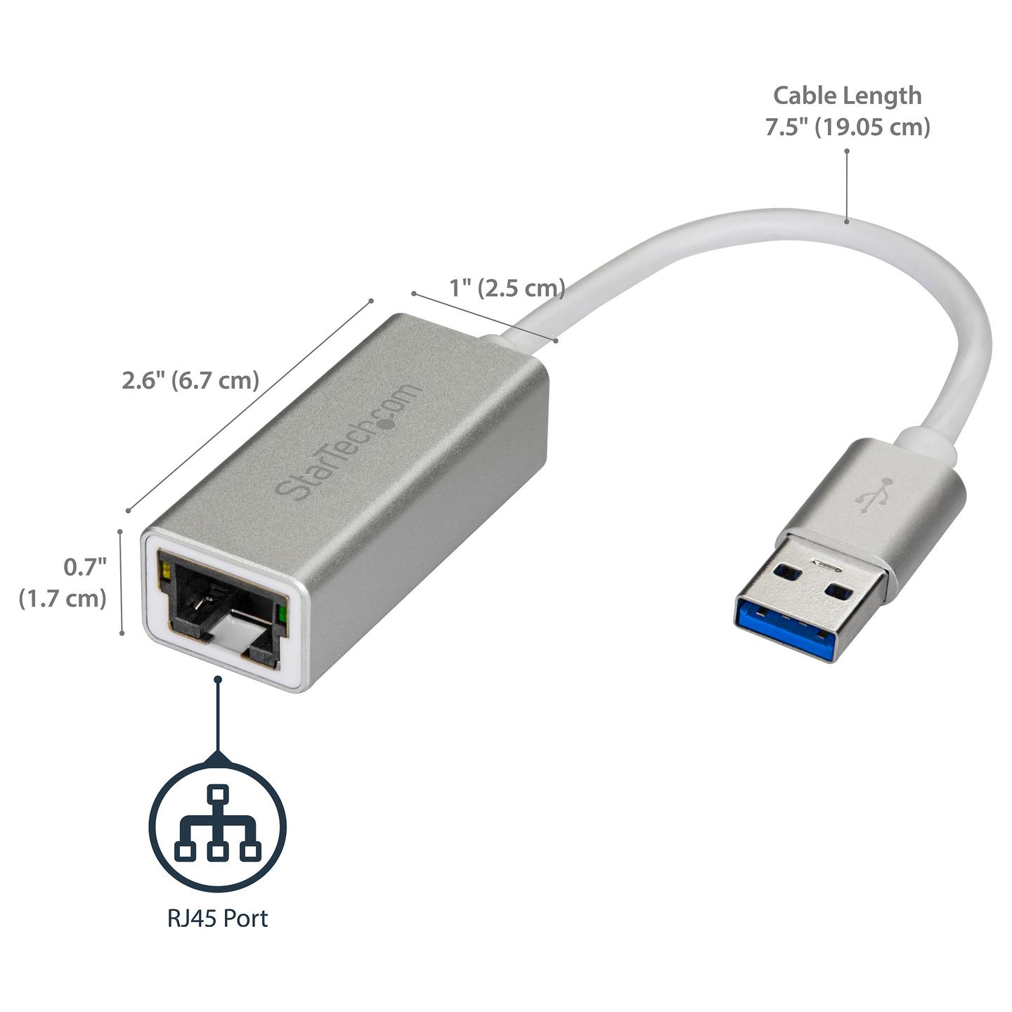 Adapter Rrjeti StarTech.com USB31000SA, USB 3.0, RJ45, Gigabit 1000Mbps, Realtek RTL8153 - Argjend - 6
