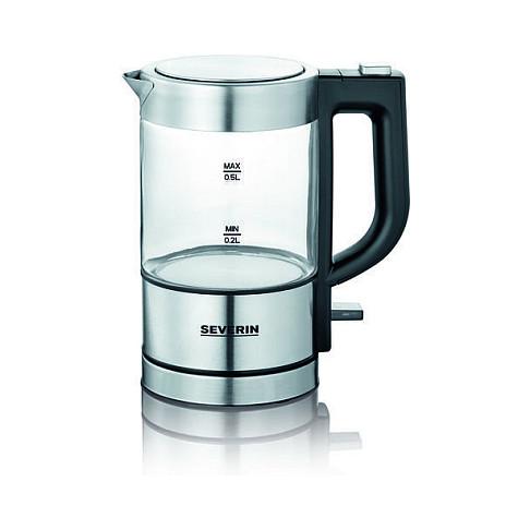 Çajnik Elektrik Severin WK 3472, 0.5L, 1000W, Xham, 360° – Argjend