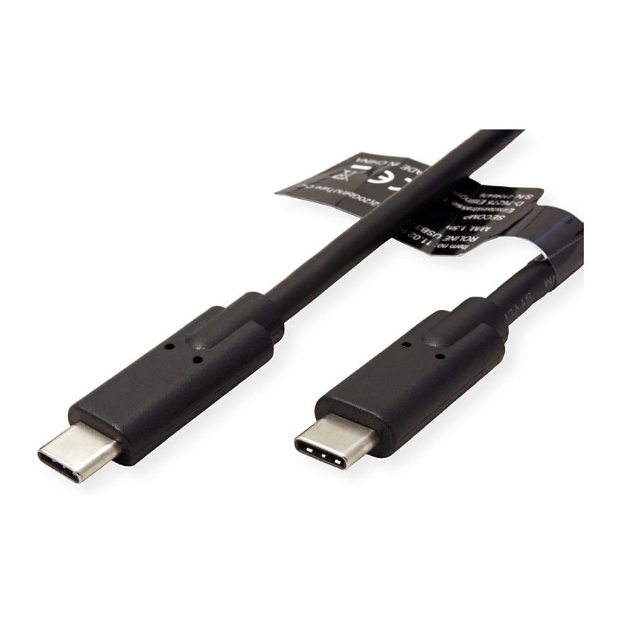 Kabllo USB ROLINE 11.02.9072, USB 3.2 Gen 2x2 USB-C në USB-C, 20 Gbit/s, PD 100W, 1.5m - Zezë - 2