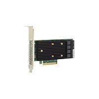 Kontrollues HBA Broadcom 9400-16i / PCIe 3.1 x8 / 16 Kanale / SAS 12Gb/s / SATA 6Gb/s / NVMe / 4x SFF-8643 – Zezë/Gjelbër