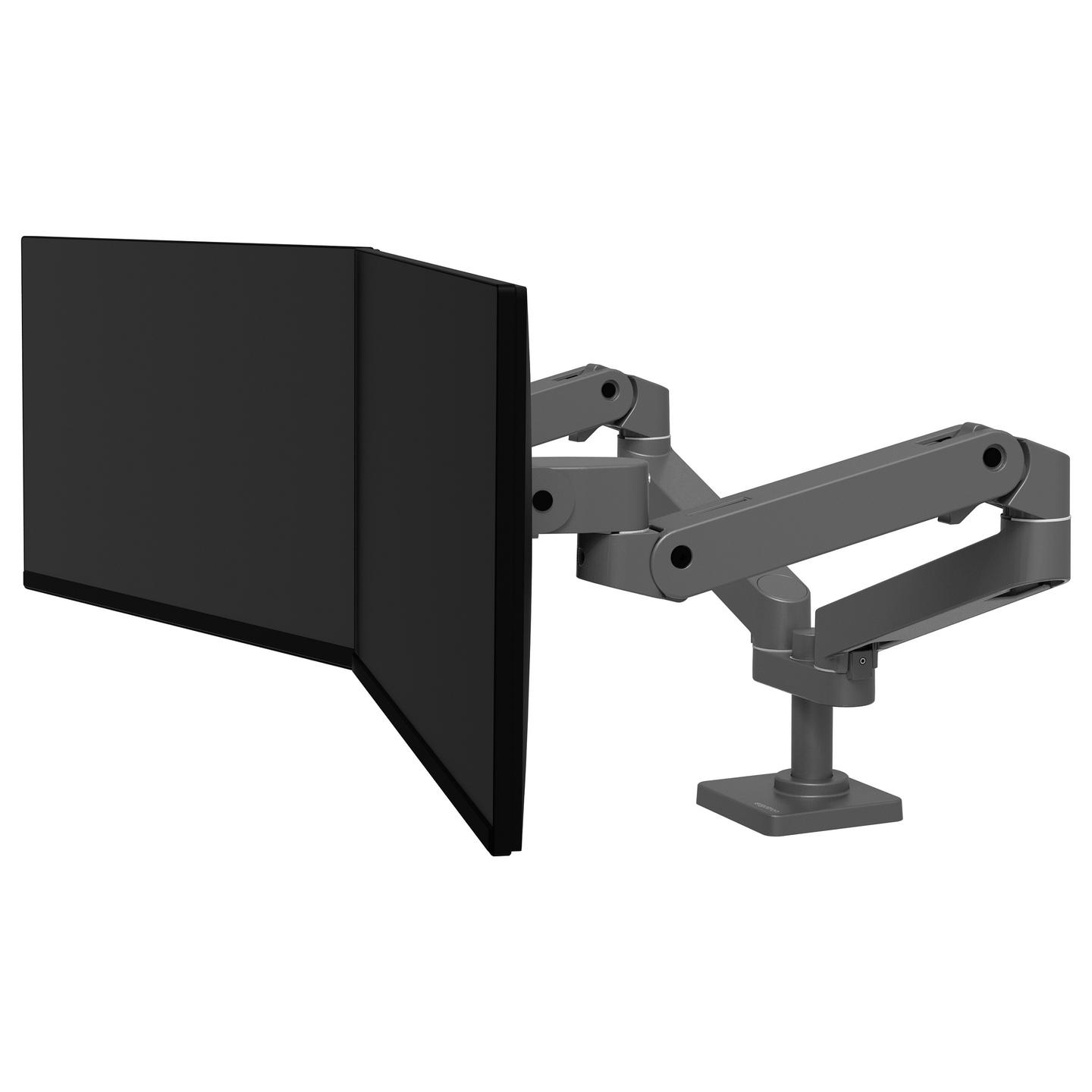Mbajtëse për Monitor Ergotron LX Pro 45-686-293, 2 Monitorë, deri 27", 20kg, VESA 100x100mm - Gri e Errët, Zezë - 7