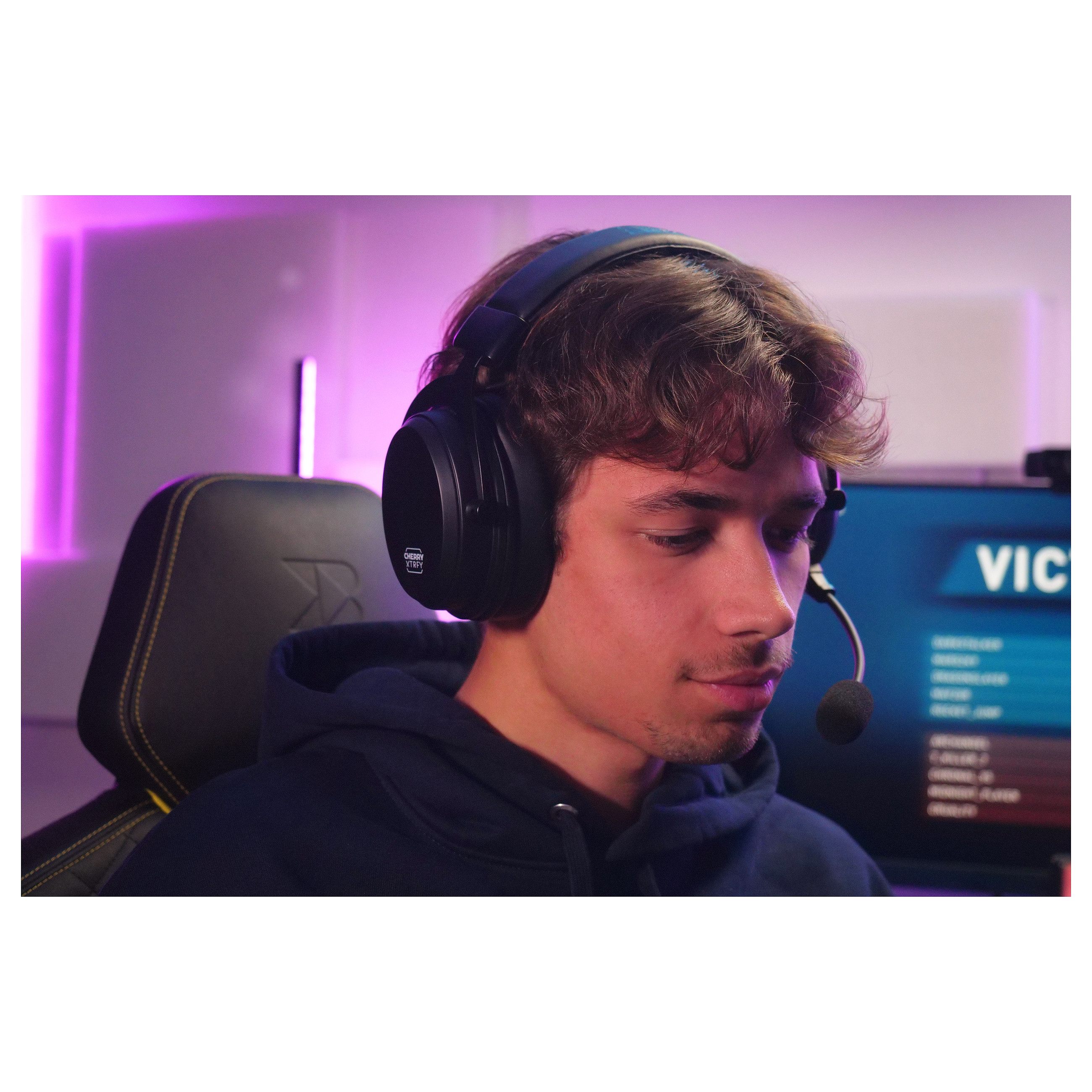 Kufje Gaming Cherry XTRFY H3 Wireless - Zezë - 10