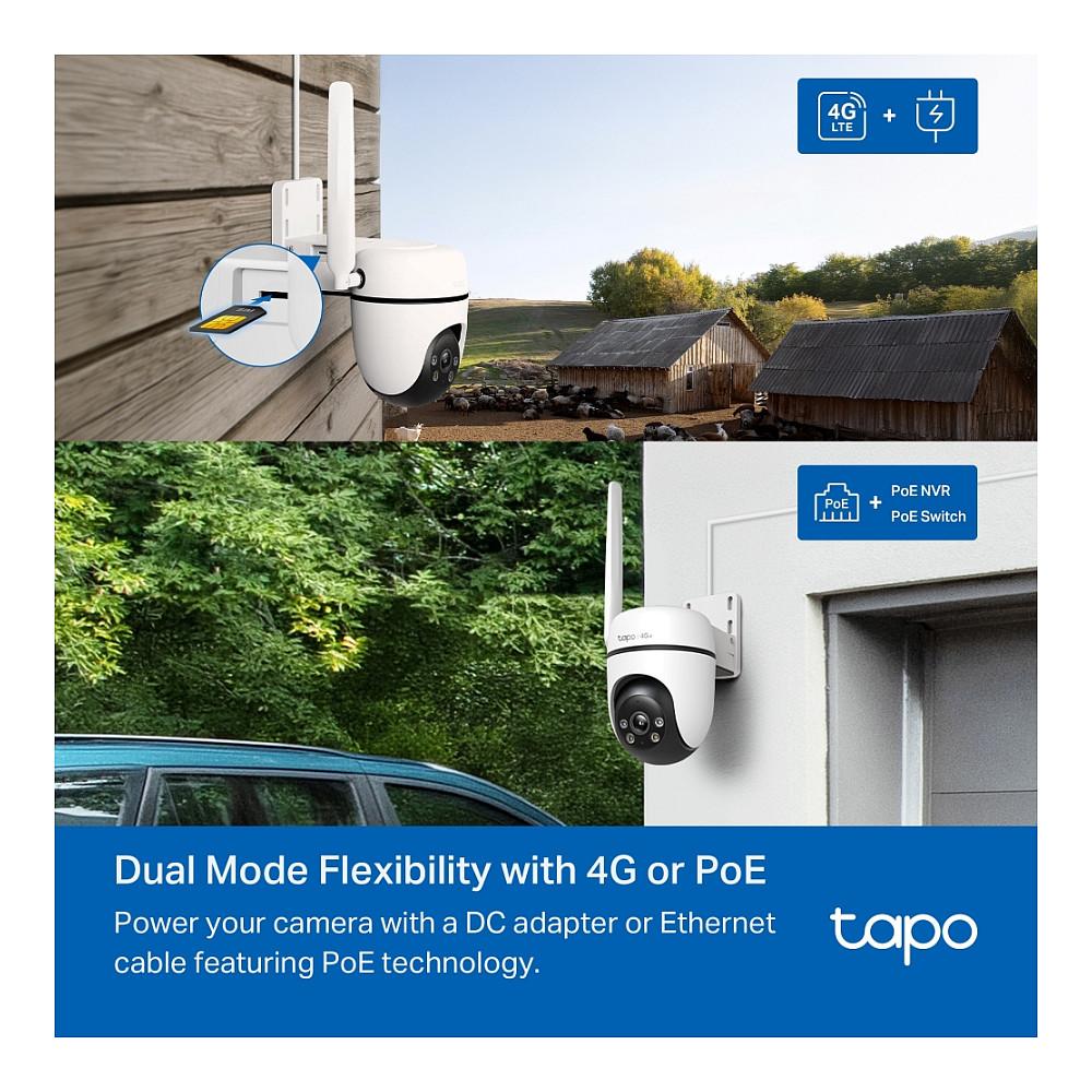 Kamerë Sigurie IP CCTV TP-Link Tapo C501GW, Full HD 1080p, 3.17 mm, 105°, 4G LTE, Pan & Tilt 360°, IR 30 m, Color Night Vision, PoE, IP66 - Bardhë - 13