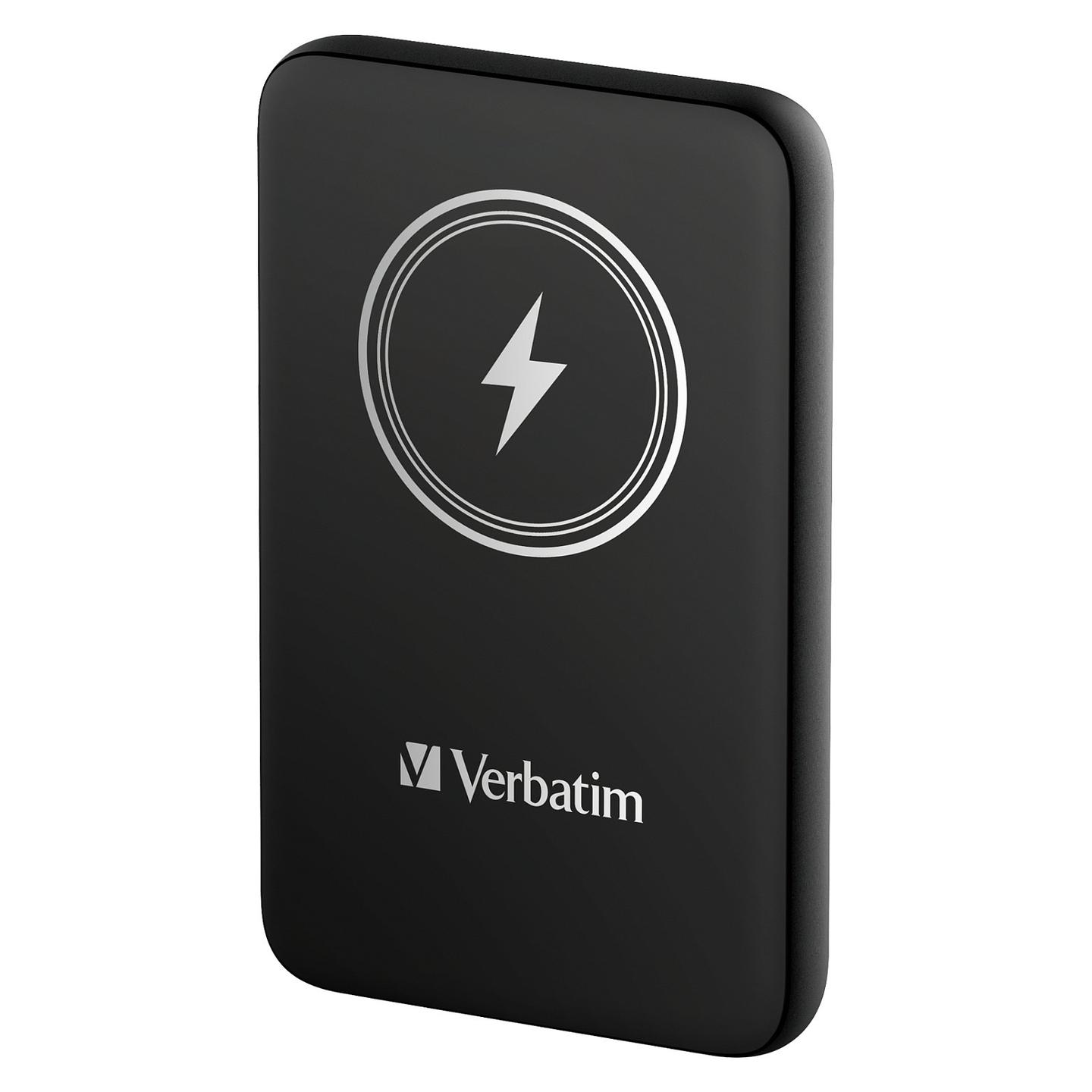 Power Bank Magnetik Verbatim Charge 'n' Go / 10000mAh / USB-C / 20W / Wireless 15W / MagSafe / Power Delivery / Quick Charge 3.0 – Zezë