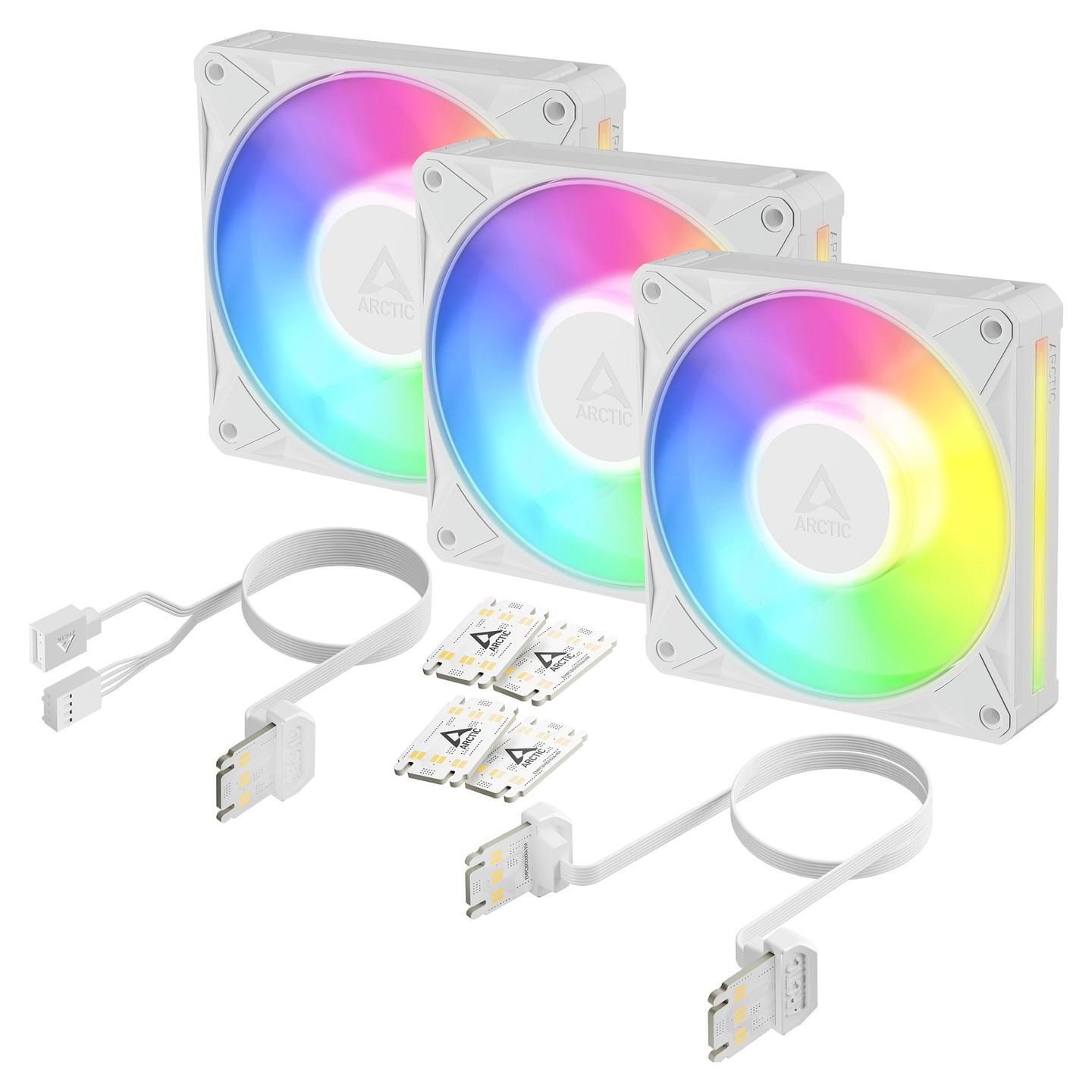 Ftohës për Kasë ARCTIC BioniX P12 A-RGB, 3x120mm, PWM, 3000 RPM, 76 CFM, ARGB - Bardhë