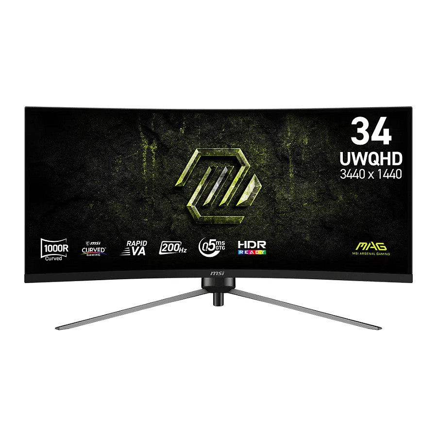 Monitor Gaming MSI MAG 345CQRF E20 / 34"/ UltraWide Dual Quad HD Rapid VA / Curved / 200Hz / 0.5ms / HDMI+DP - Zezë