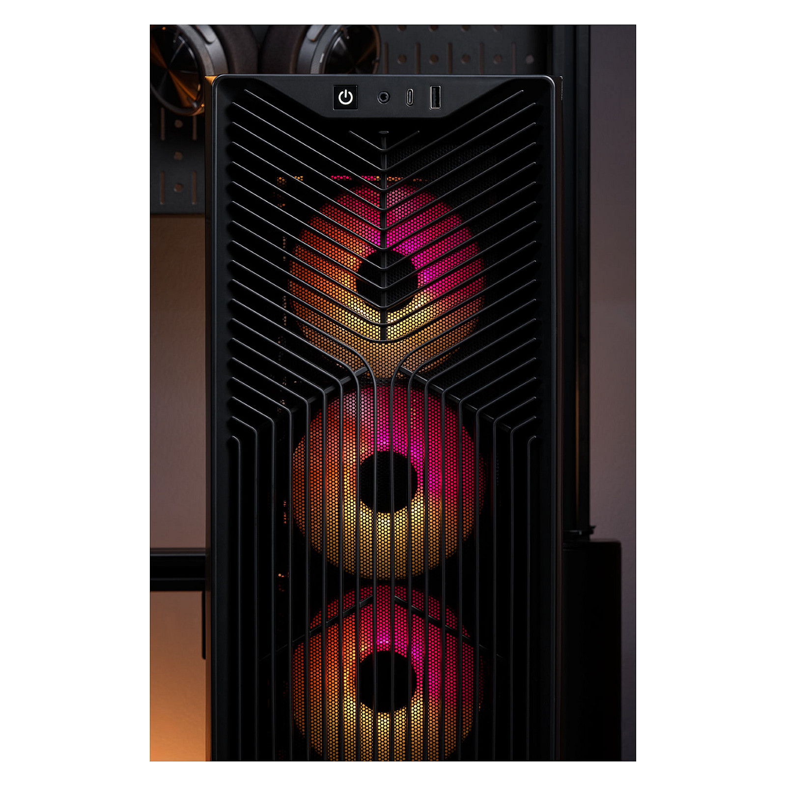 Kasë PC Corsair 3200D RS ARGB / Mid Tower / ATX / 3x 120mm ARGB Fan / Tempered Glass / Mesh / 360mm Radiator - Zezë - 12