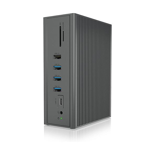 Docking Station ICY BOX IB-DK2262AC / 6x USB-A / 2x USB-C / 2x HDMI / VGA / Gigabit Ethernet / SD & microSD / USB-C PD 55W – Hiri - 7