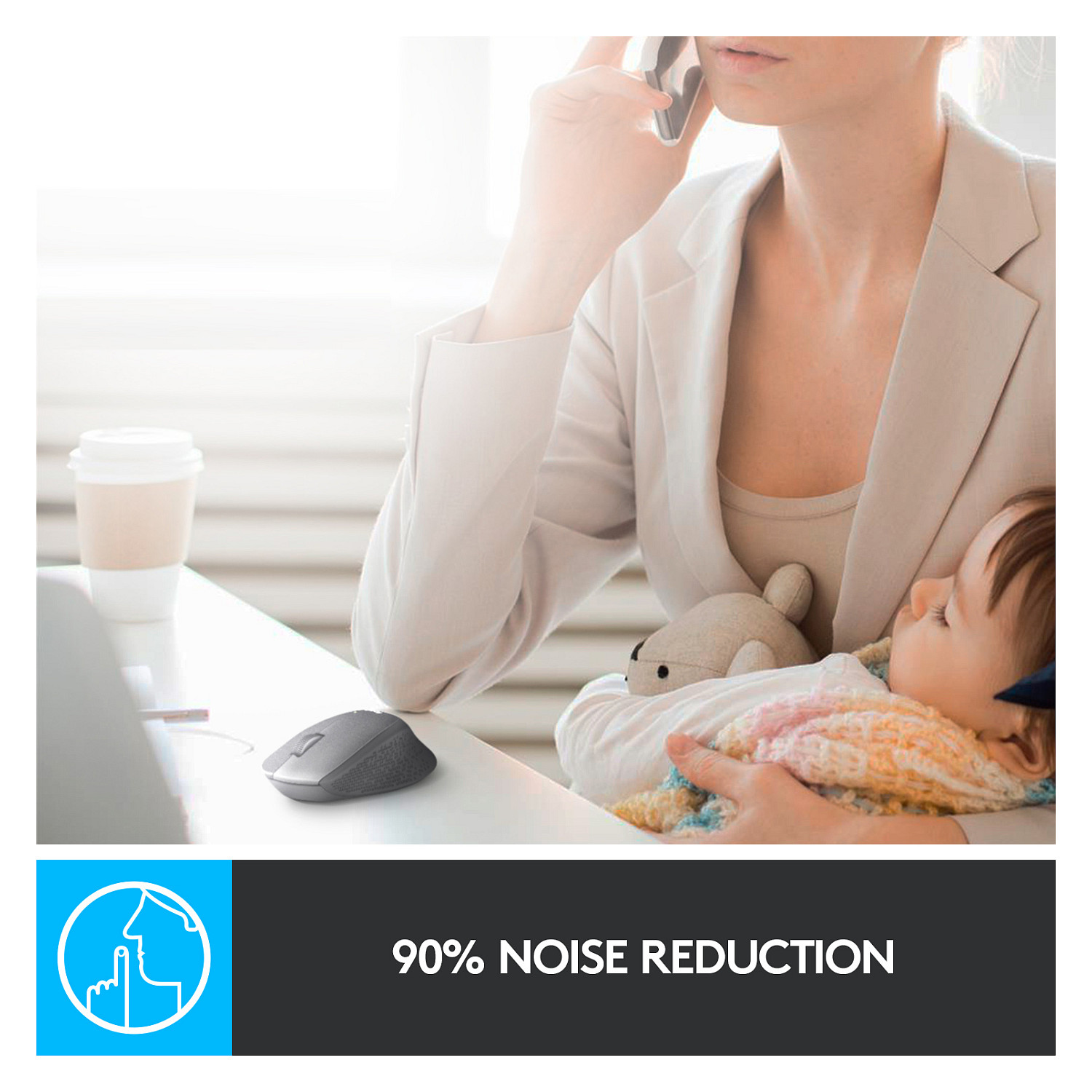 Maus Logitech M330 SILENT PLUS - Kuqe - 3