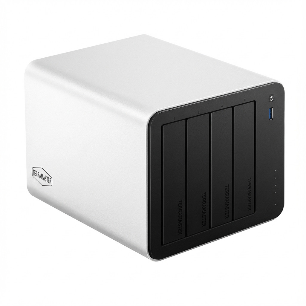 TerraMaster F4-425 Plus 4-Bay NAS me Intel N150 Quad-Core, 16GB DDR5, Dual 5GbE dhe 3× M.2 NVMe SSD - 1