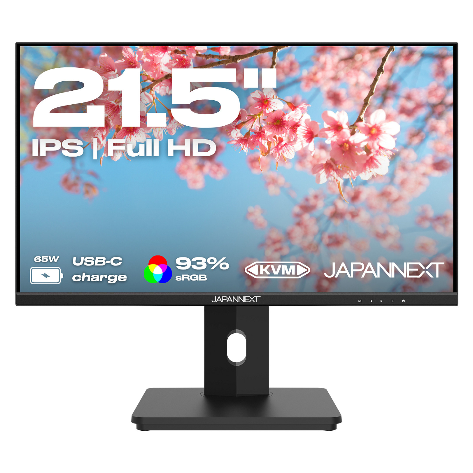 Monitor JapanNext N-I215FLFHSP-C65W / 21.5"/ Full HD IPS LCD / 75Hz / 14ms / HDMI+USB-C - Zezë - 1
