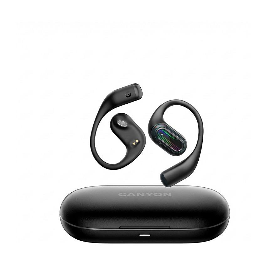 Kufje pa kabllo Canyon OnFlow 12 / Wireless / Bluetooth 5.4 / 4 Mikrofonë ENC / Air Conduction - Zezë