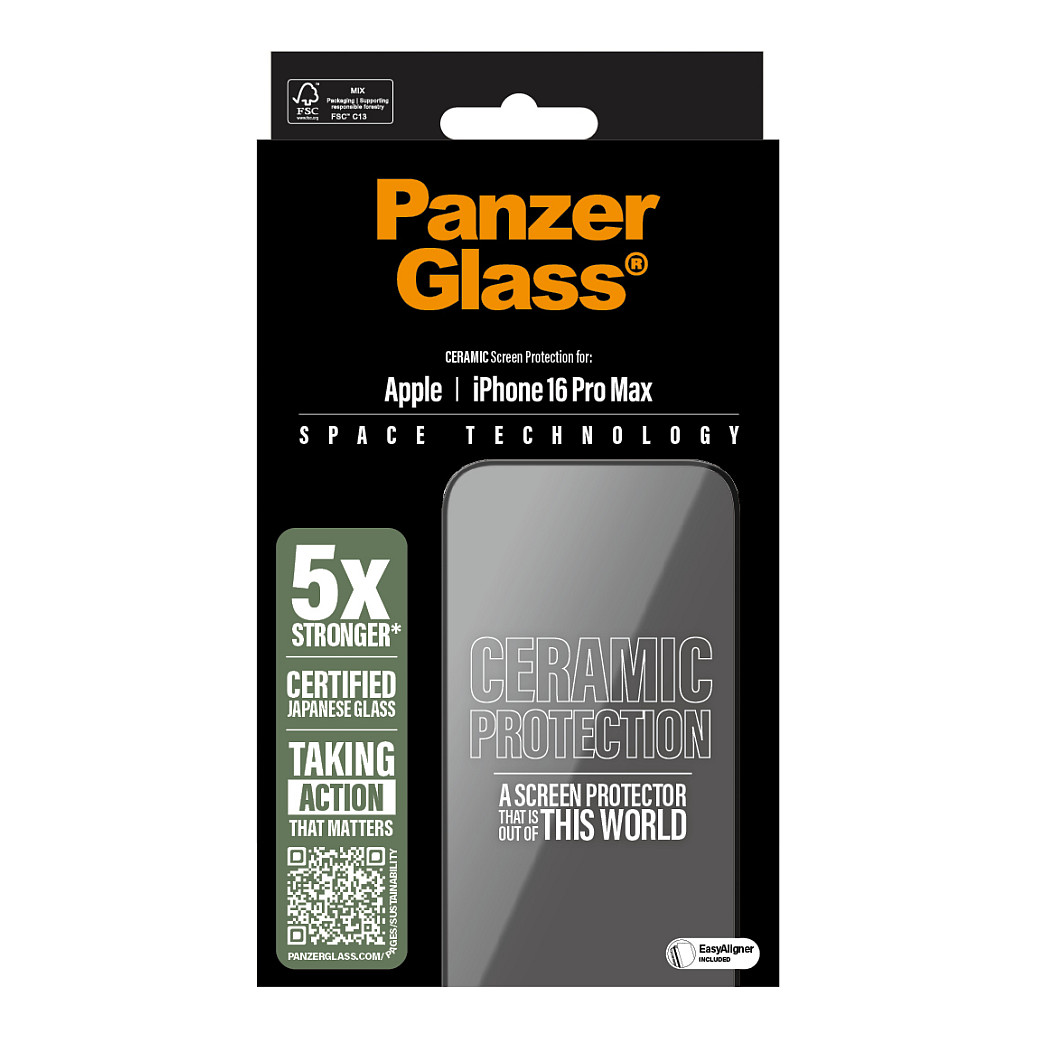 Aksesorë për telefon PanzerGlass / Ceramic Screen Protector / iPhone 16 Pro Max / UWF - Transparente - 3