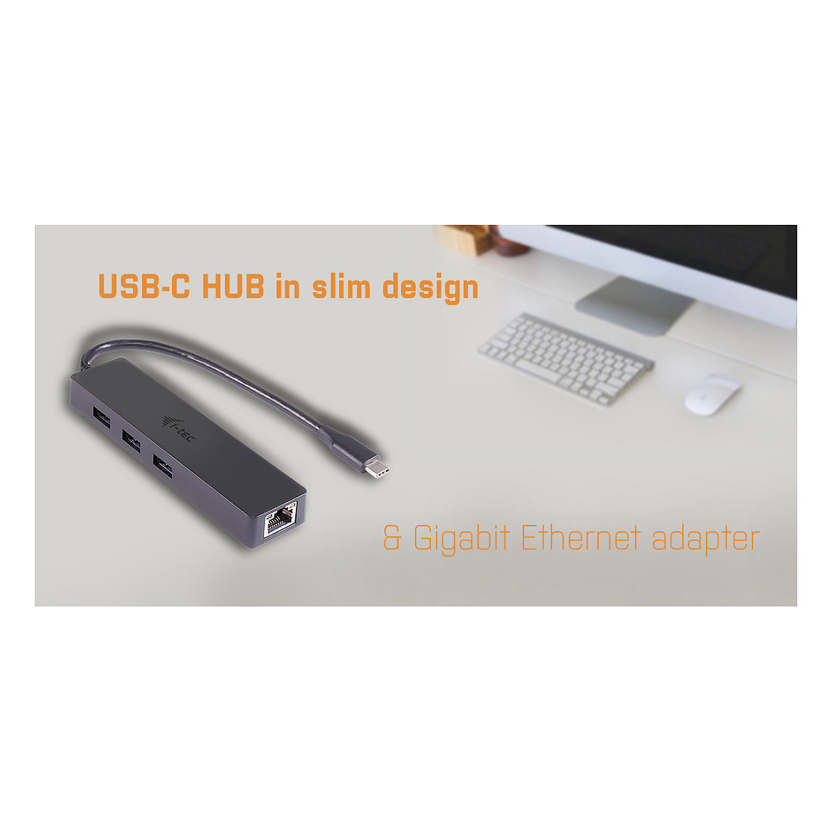 Hub D I-TEC USB-C SLIM + GLAN - 9