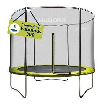 Lodra HUDORA Fabulous Trampolin 300, 300 cm, Safety Net, 60 Springs, Max. 100 kg, 4+ - Zezë, Ver­dhë