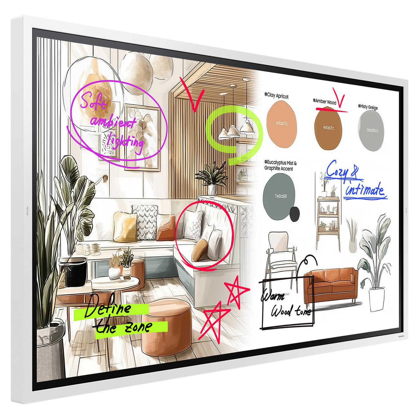 Interaktiv (Smart Board) Samsung Flip WM65FX, 65", 4K UHD VA, Touch, 8GB, 64GB, 2× HDMI, 3× USB-A - Hiri/Bardhë - 2