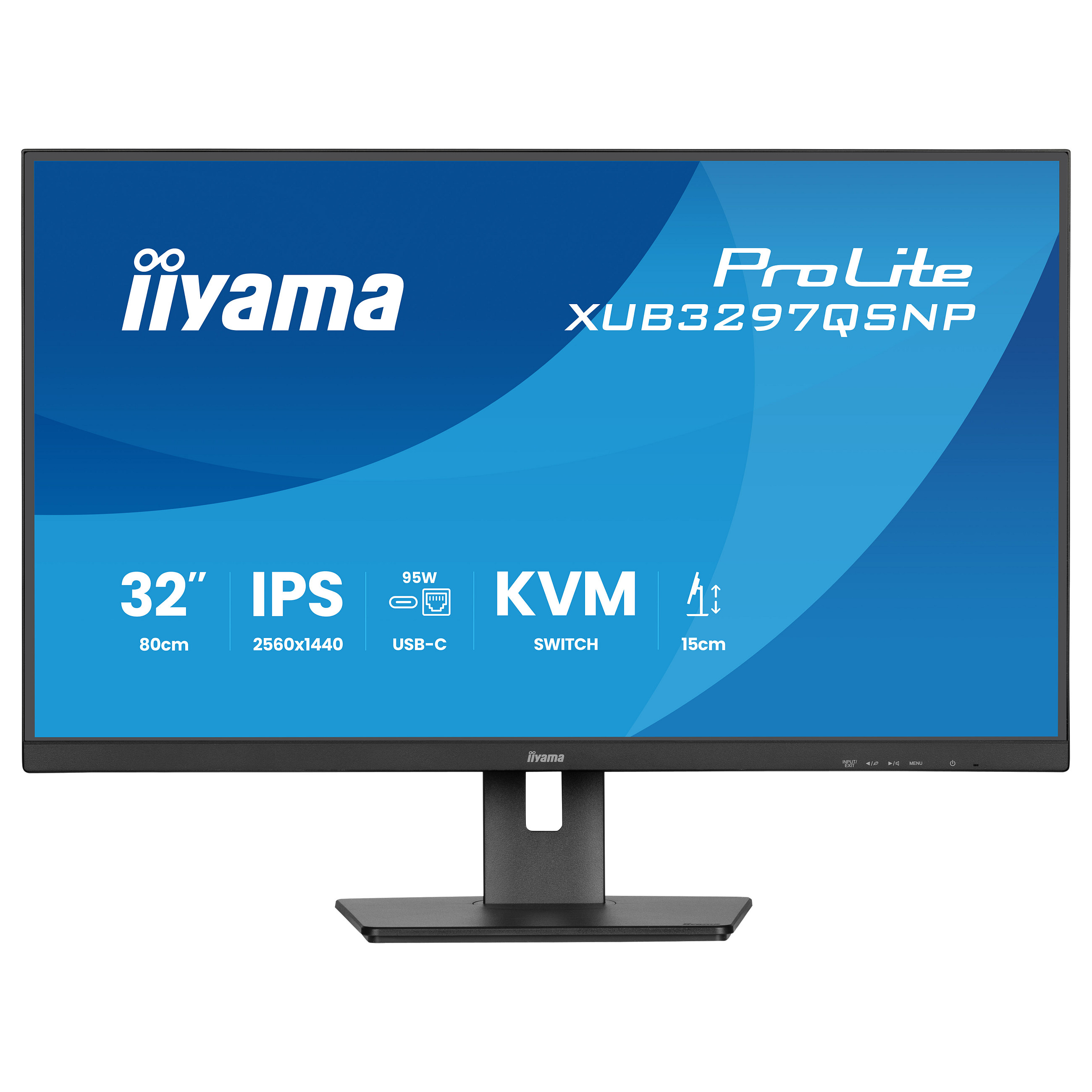 Monitor iiyama XUB3297QSNP-B1 / 32"/ Quad HD IPS / LED / 100Hz / 1ms / USB-C + USB-A + HDMI + DisplayPort - Zezë - 10