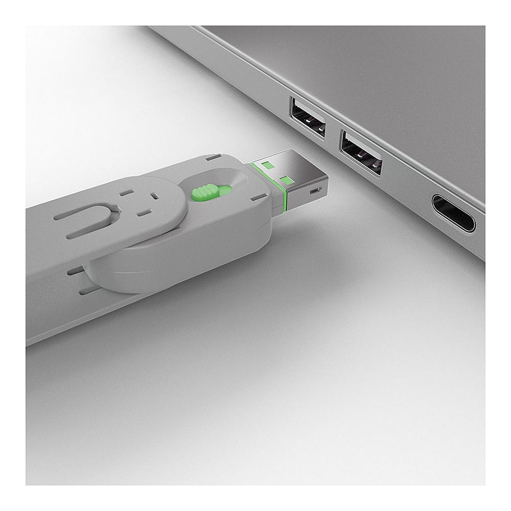 Bllokues portash Lindy 40451, USB-A, 4 copë, me çelës - Gjelbër - 3