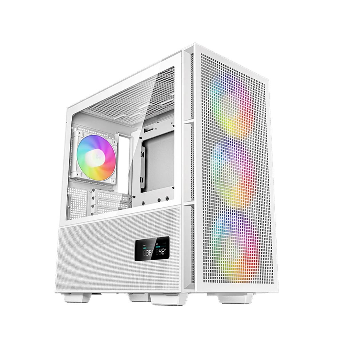 Kasë DeepCool CH560 / ATX Mid-Tower / 4x140mm+120mm ARGB / USB Type-C / Xham i Temperuar – Bardhë