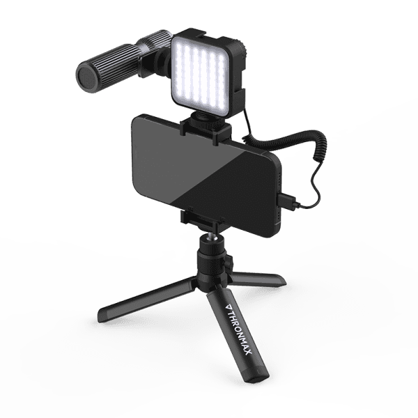 Mikrofon Thronmax C1P Professional StreamMic Kit / Shotgun / Superkardioid / 14mm / 3.5mm / Video Light / Tripod - Zezë