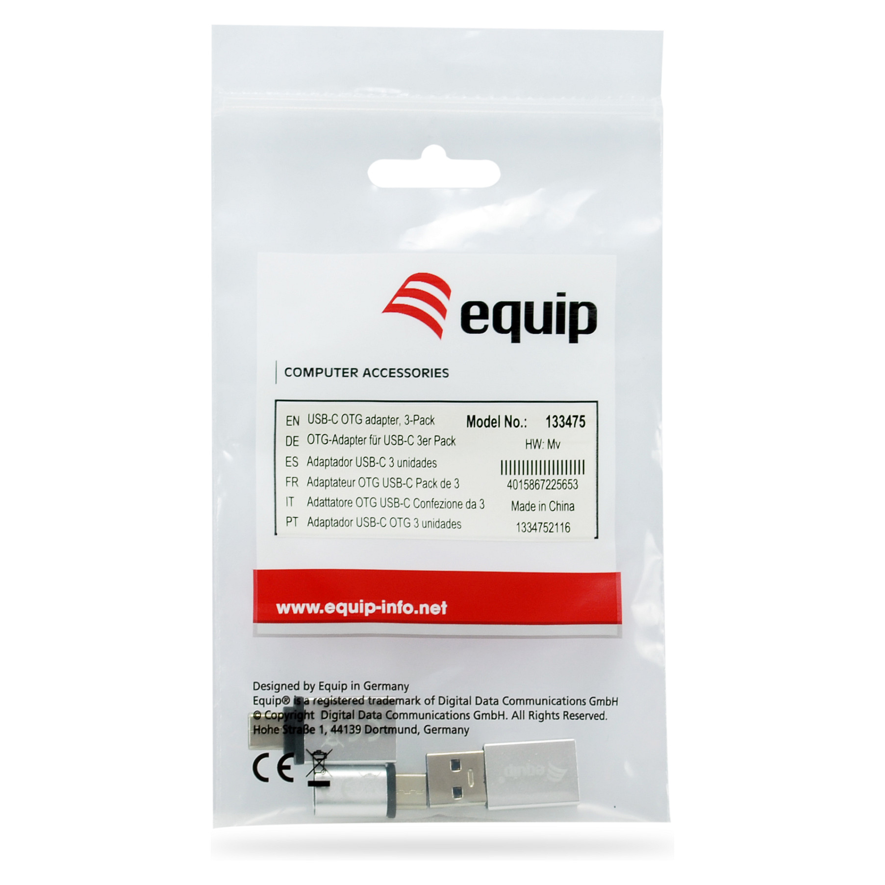 Adapter USB-C–1xMicroUSB+2xUSB-A / Equip – Argjend - 1