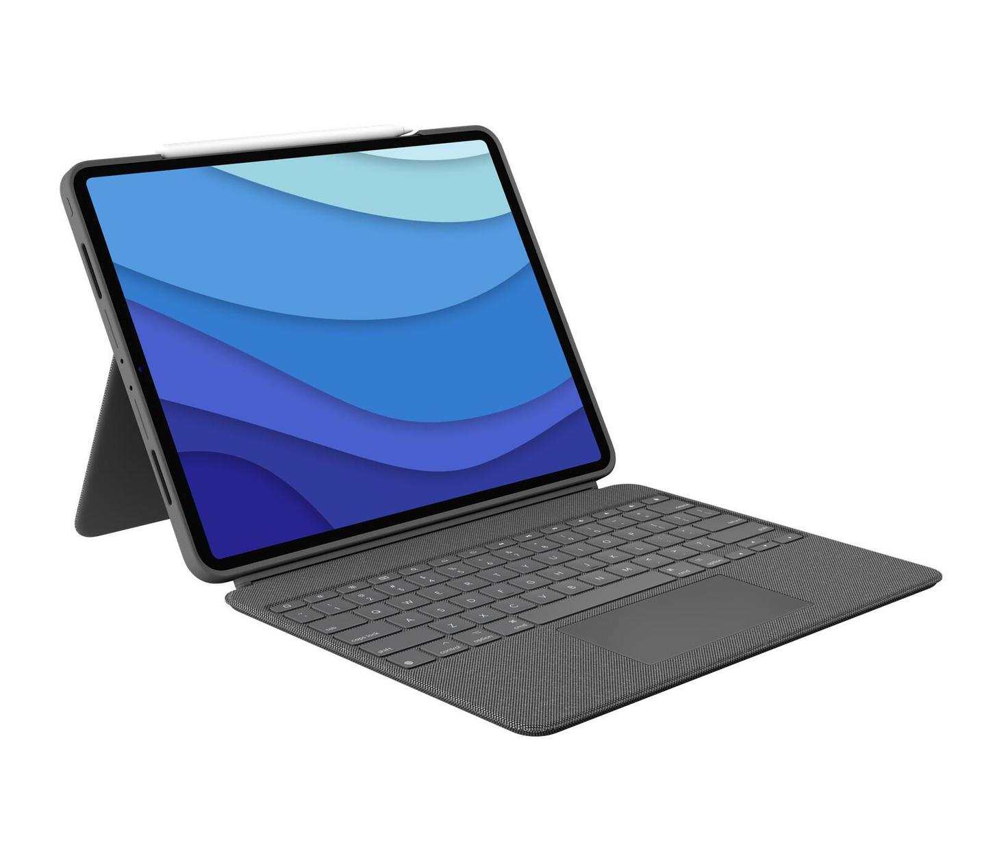 Aksesorë për tablet Logitech Combo Touch iPad Pro / 920-010208 / 12.9" / QWERTZ DE / Trackpad / Backlit / Smart Connector – Gri - 3