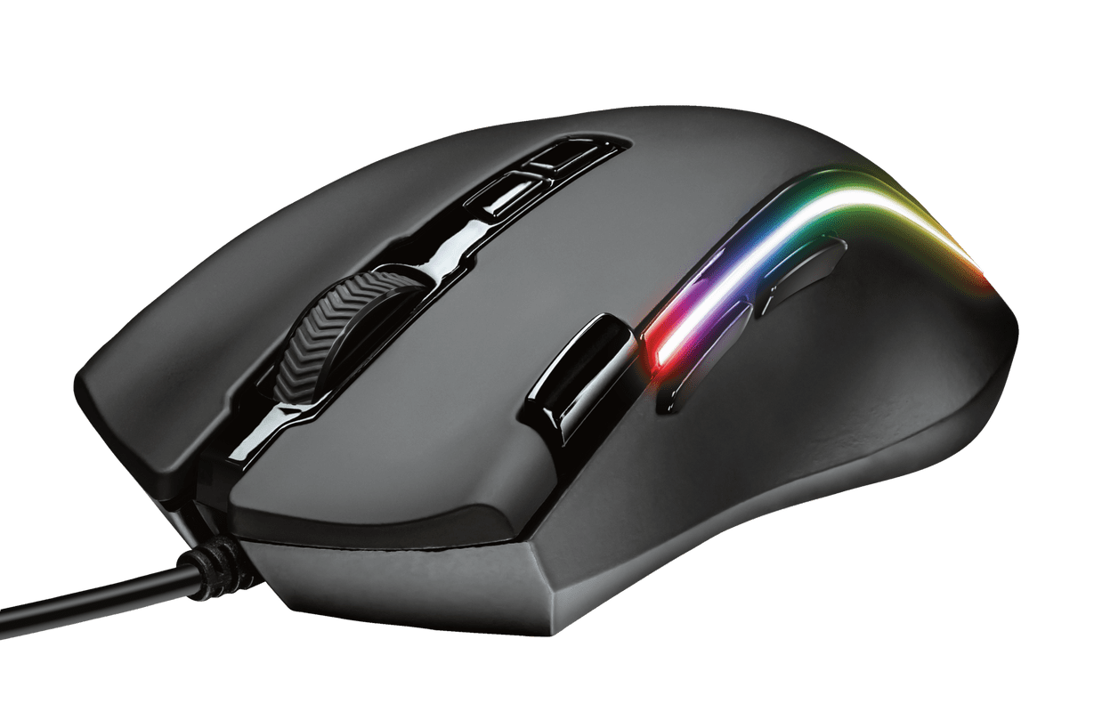Maus Gaming Trust GXT188 Laban / 100-15.000 DPI / 125-1000Hz / 300 IPS / USB 2.0 / 1.8m / RGB / I zi - 1