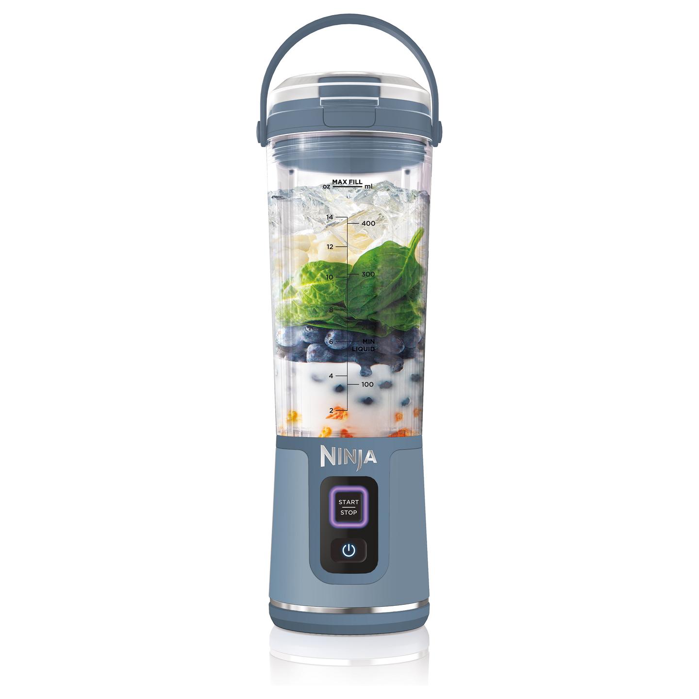 Blender Portativ Ninja Blast BC151EUNV, 530ml, Pa Kabllo, USB-C, Grimcim Akulli - Blu - 2