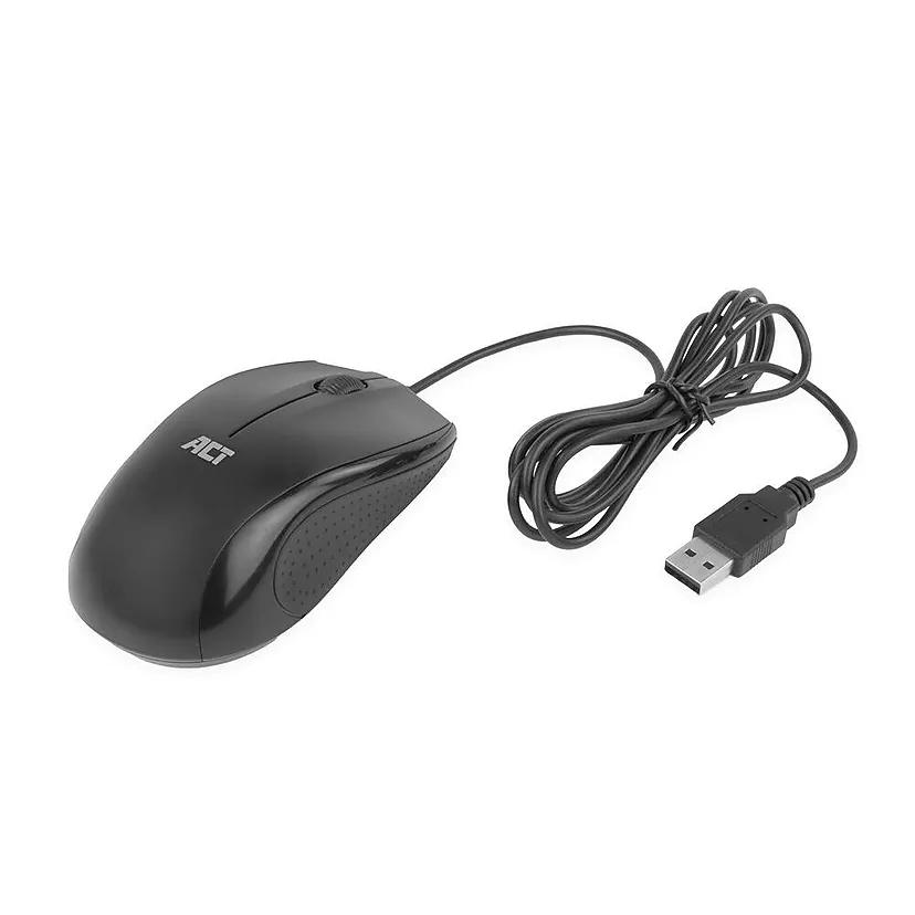 Maus me kabllo ACT AC5006, Wired, 1000 DPI, 3 Butona, Silent Click, USB-A, Full-Size - Zezë - 2