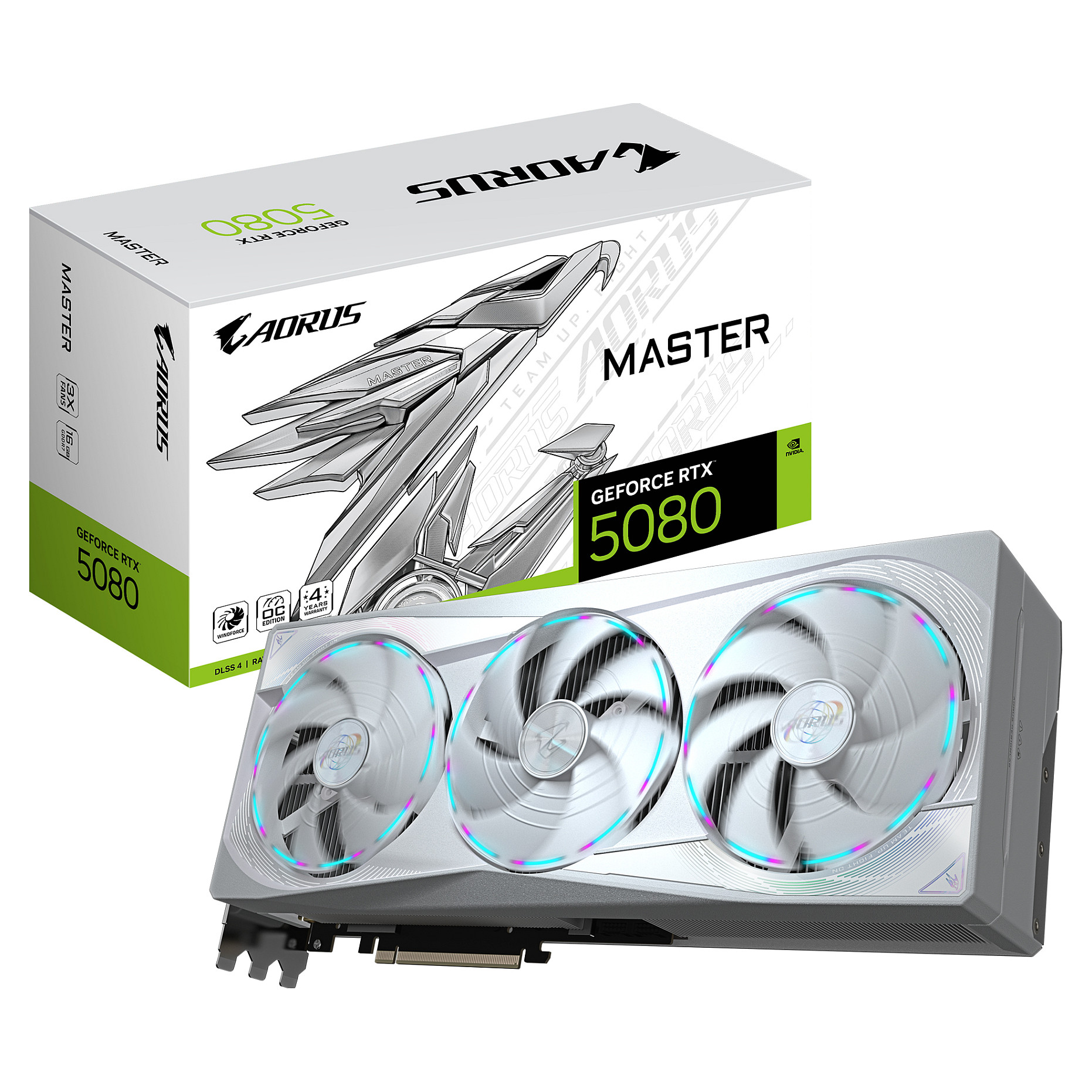 Kartelë Grafike NVIDIA GPU RTX 5080 16GB GDDR7 Gigabyte Aorus Master Ice 3Fan - 1