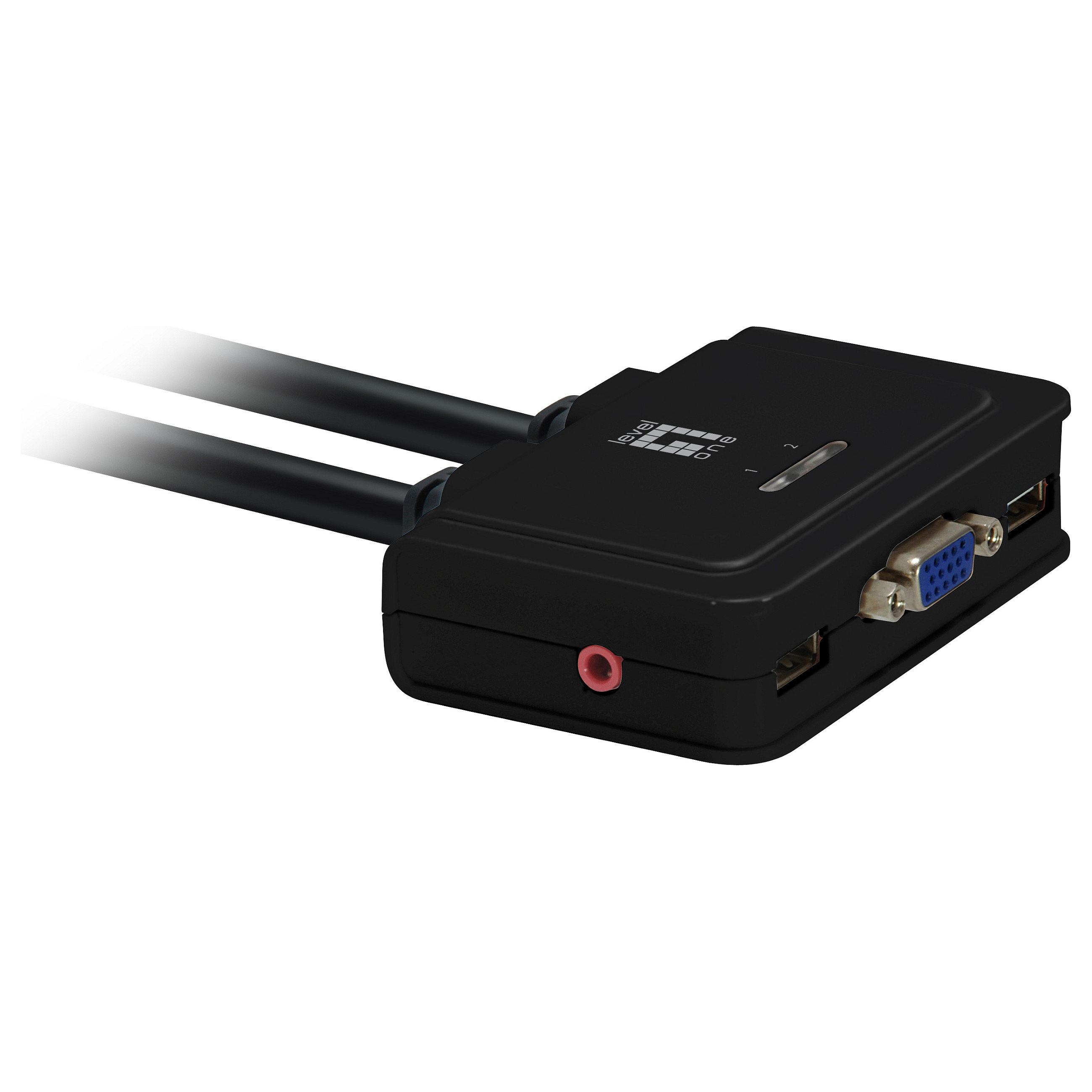 LevelOne KVM Switch / 2x USB + Audio - 2