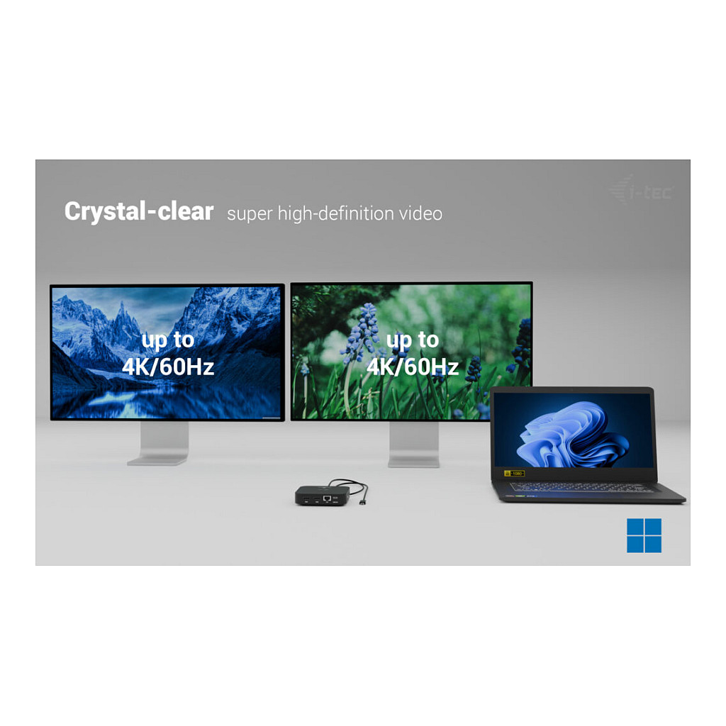 Docking Station I‑TEC USB‑C Dual HDMI  2x HDMI + 1x GLAN + 2x USB‑A 3.2 + 2x USB 2.0 + 1x USB‑C Gen2 + 1x USB‑C – Zezë - 6