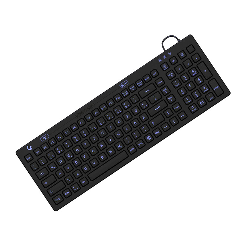 Tastierë me kabllo KeySonic KSK-6031INEL-B (DE) / QWERTZ / 110 Taste / USB - Zezë