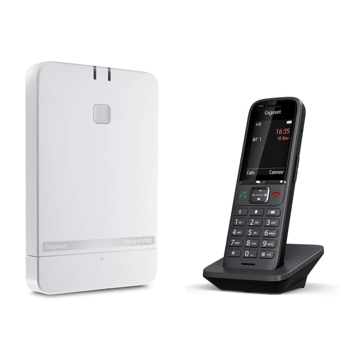 Telefon DECT VoIP Gigaset N610 IP PRO + S700H PRO, 8 Llogari SIP, deri në 8 Handset, 8 Thirrje Paralele, PoE - Bardhë