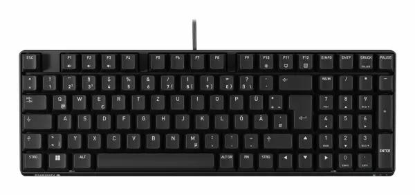 Tastierë me kabllo CHERRY K37ID, USB, QWERTZ, 98 Taste, Full-size, Membranë, IP54 - Zezë