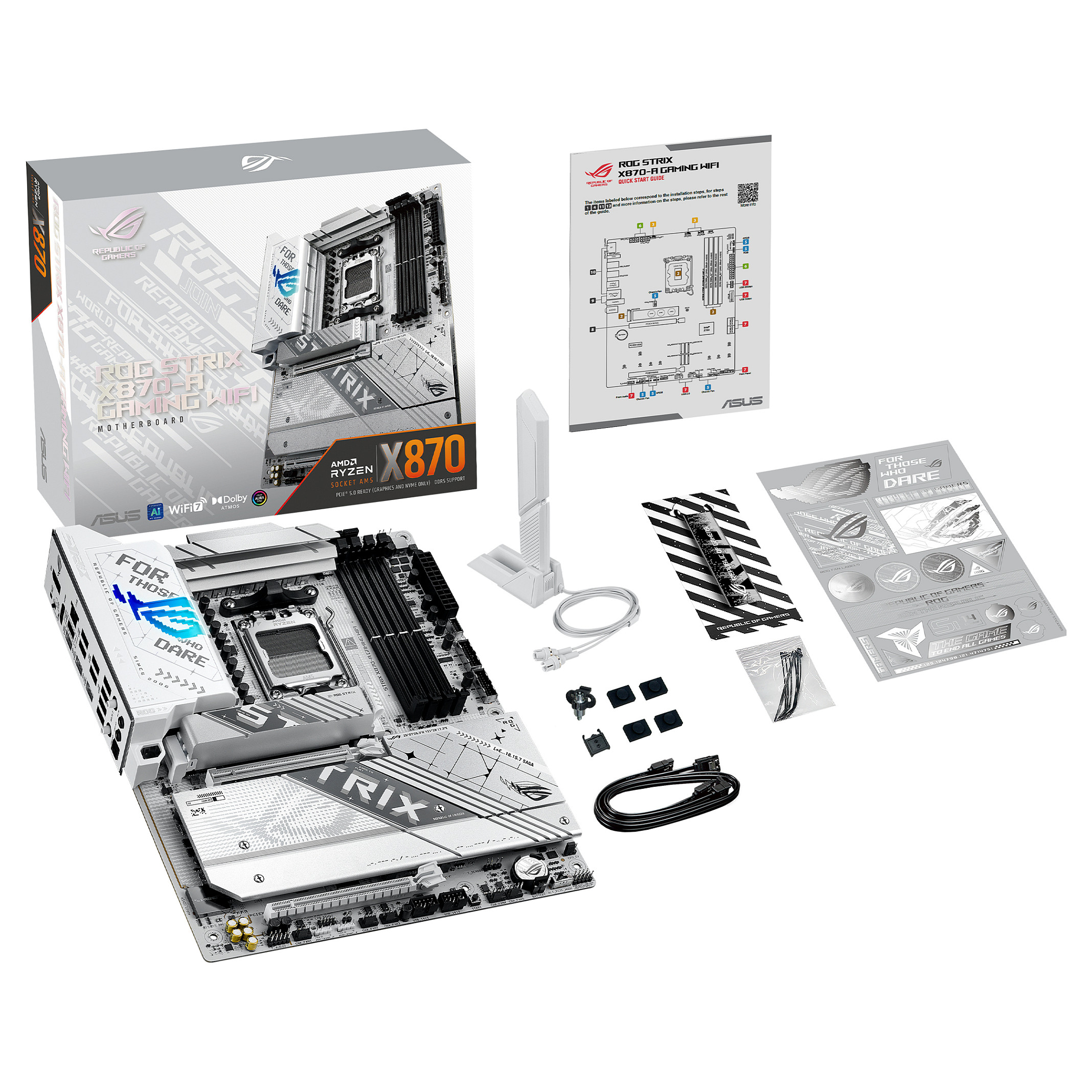 Pllakë Amë ASUS ROG STRIX X870-A GAMING WIFI / AMD AM5 / X870 / DDR5 / ATX / Wi-Fi 7 / 2.5GbE LAN - 13