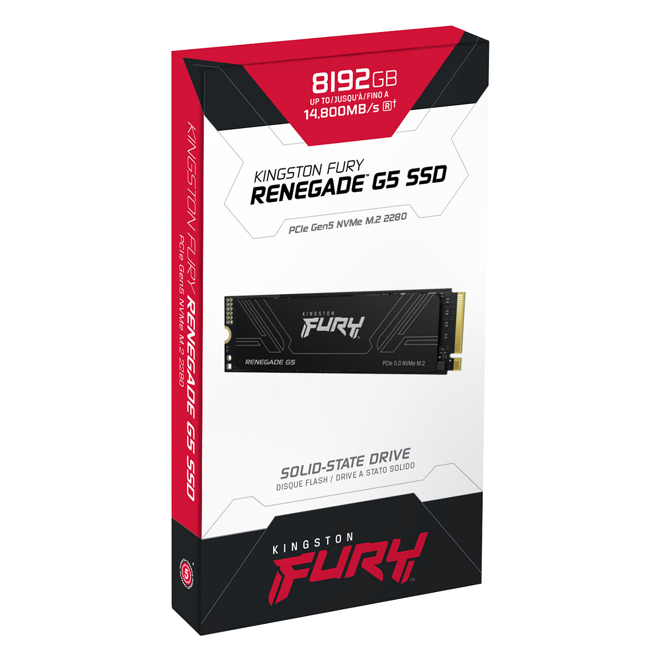 SSD e Brendshme M.2 / 8TB / Kingston FURY Renegade NVMe PCIe Gen5 x4 (2280) - 4
