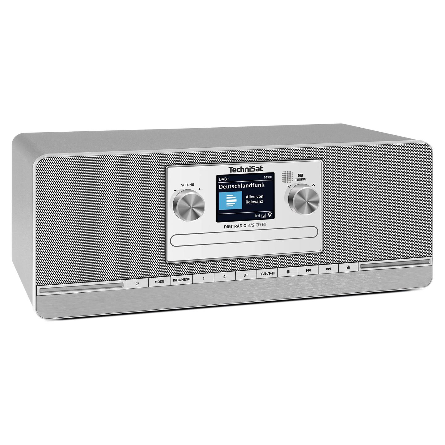 Radio digjitale TechniSat DIGITRADIO 372 CD BT, DAB+, FM, CD dhe MP3, Bluetooth 5.0, USB, ekran TFT me ngjyra 2.4", 2 × 5 W RMS - Antracit, Argjend - 4
