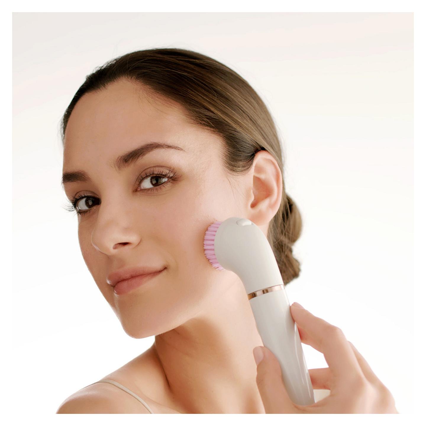Makinë Depilimi për Fytyrë Braun FaceSpa Pro 921, 3 në 1, Depilim, Pastrim dhe Masazh - Bardhë , Bronzë - 3