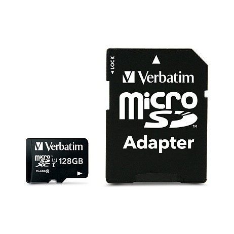 Kartë Memorie SD CARD 128GB Verbatim Pemium MicroXC 90MB/s +Adapter - 1