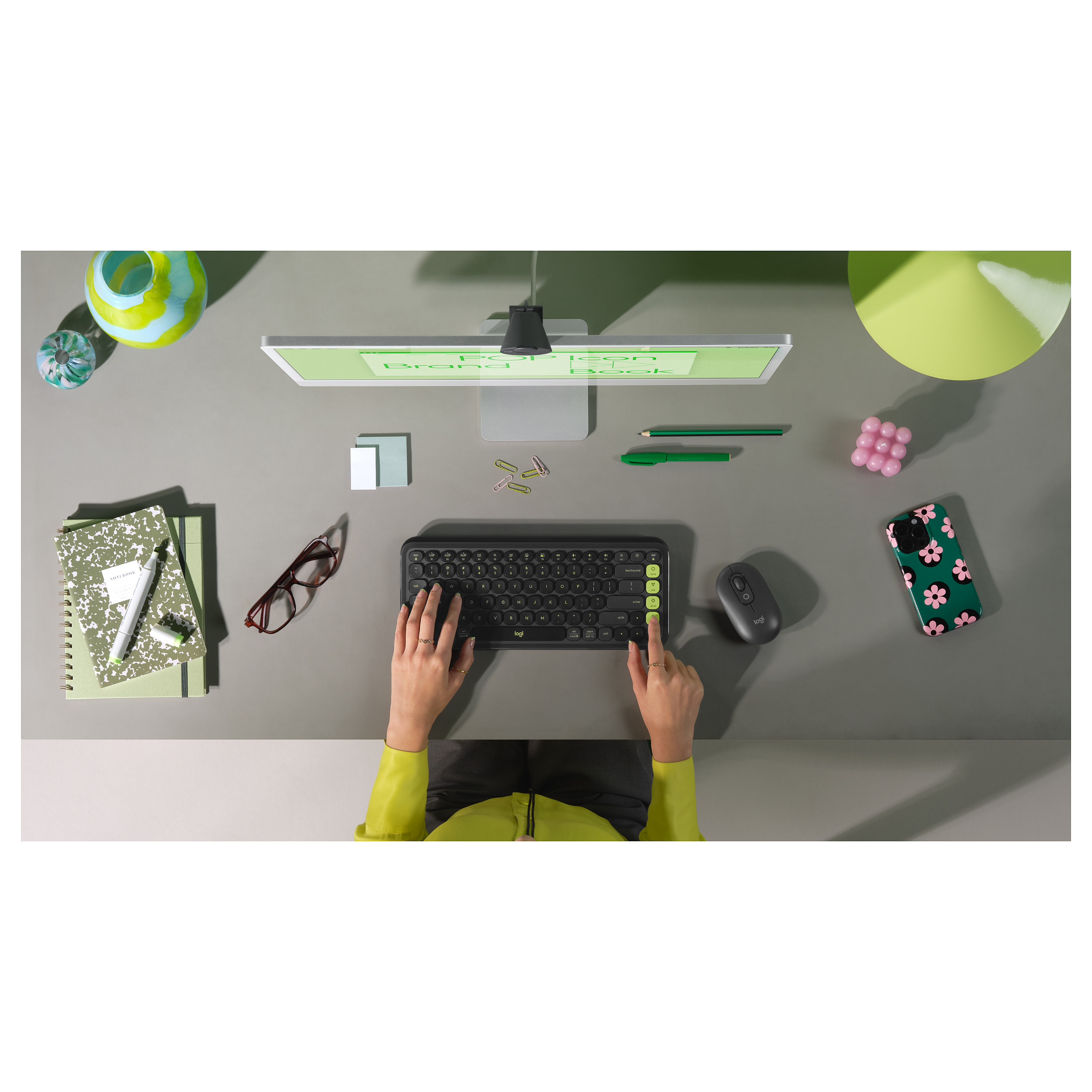 Combo (Tastierë & Maus) Logitech POP Icon / Mini Low-Profile / Wireless Bluetooth / Scissor-Switch / 400 DPI / Multi-Device – Zezë - 8