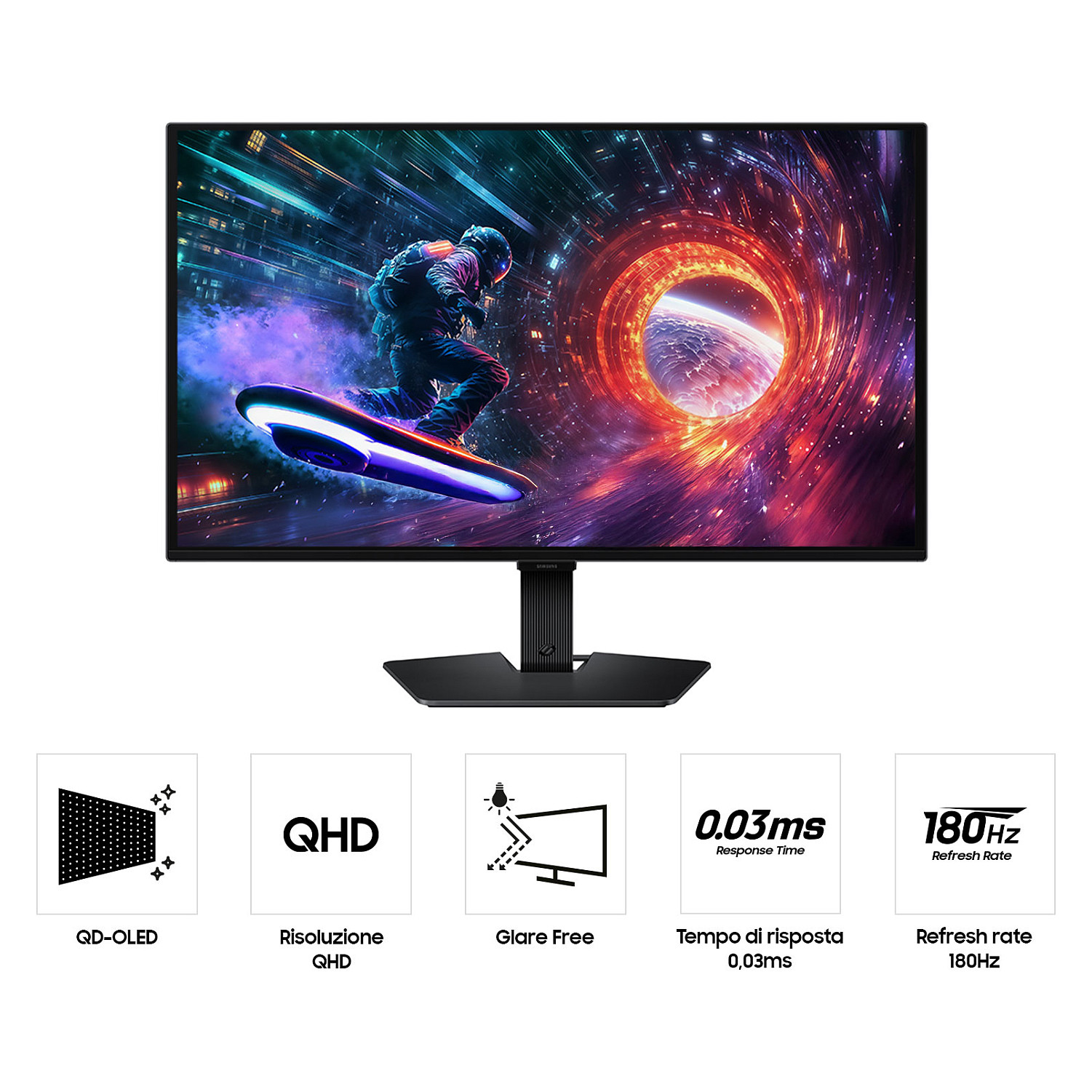 Monitor Gaming Samsung S27FG502EU / 27"/ Quad HD OLED / 180Hz / 0.03ms / HDMI+DP - Zezë - 4