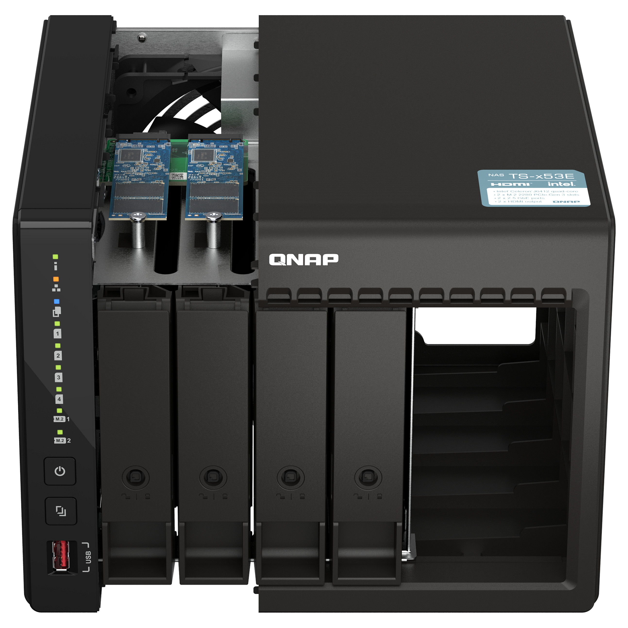 NAS 4-Bay QNAP TS-453E-8G Intel Celeron 2.6GHz Quad-Core - 2