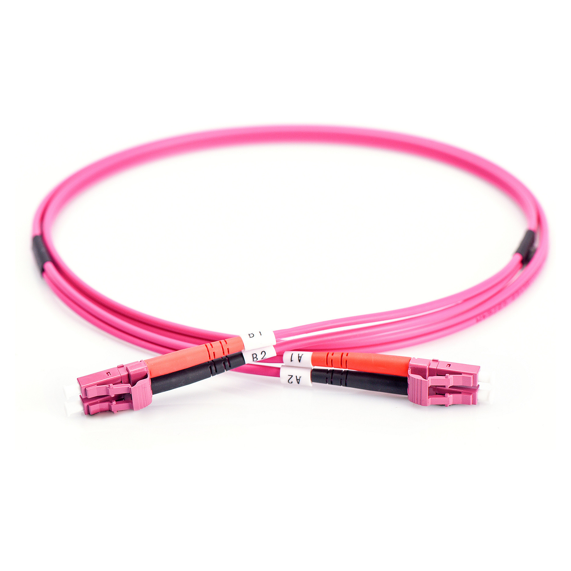 Kabllo për rrjet DIGITUS / LWL Patch Cable / LC-LC / 5.0m / Multimode Duplex / OM4 – Rozë - 5